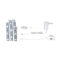 MaxLED 250 Comfort Set Bett 1m Warmweiss2700K Protect Cover IP44 4W 24V Silb ^ Paulmann New