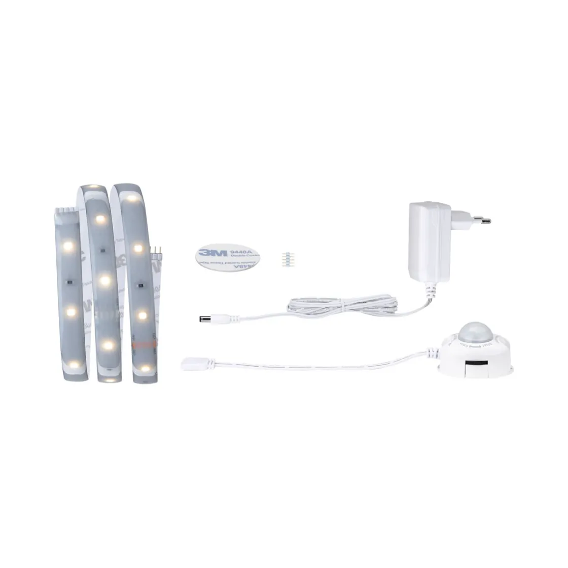 MaxLED 250 Comfort Set Bett 1m Warmweiss2700K Protect Cover IP44 4W 24V Silb ^ Paulmann New
