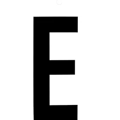 Klebebuchstabe E 10 cm schwarz ^ Metafranc Hot