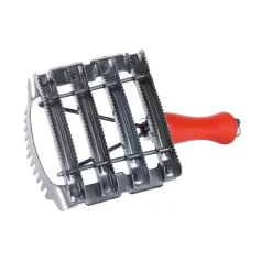 Metallstriegel mit Mähnenkamm 12,5 cm rot ^ Clearance