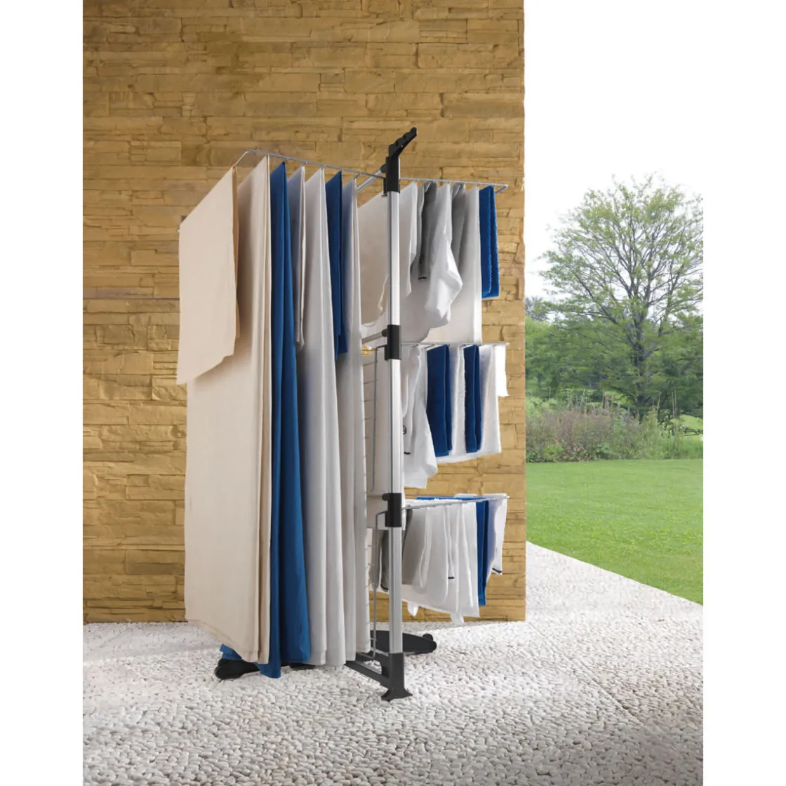 Turm-Wäschetrockner Ciclone Vario 78 x 137 x 68 cm silber ^ Metaltex