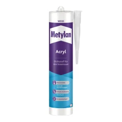 Dichtmasse Wand und Decke Acryl weiß 300 ml ^ Metylan Discount