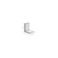 Mini L-Stein 30x20x40x6 cm Anthrazit,mit Fase ^ Lusit Best