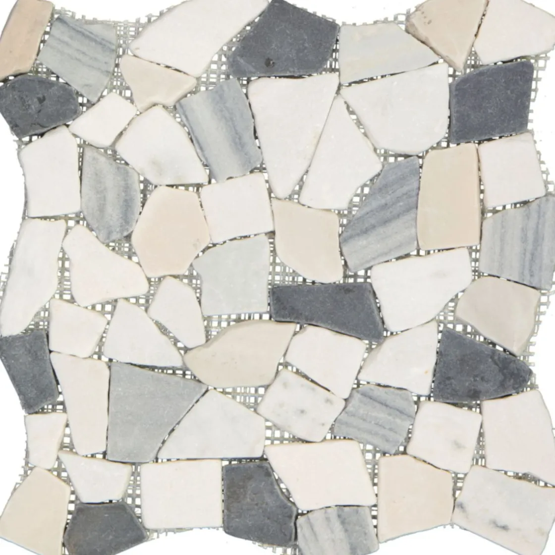 Mosaikfliese Bruch black-beige 29 x 29 cm ^ Online
