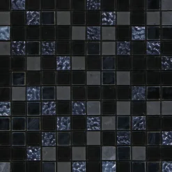 Mosaikfliese X-Glue Glas Schwarz-Blau 30 x 30 cm selbstklebend ^ Discount