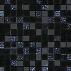 Mosaikfliese X-Glue Glas Schwarz-Blau 30 x 30 cm selbstklebend ^ Discount