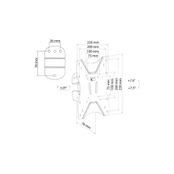 Motion 1 TV-Wandhalter 58-117cm1 Gelenk max. 25kg ^ Schwaiger