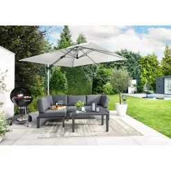 Lounge-Set Widoo, 3-teilig,Aluminium eisengrau ^ MWH Sale