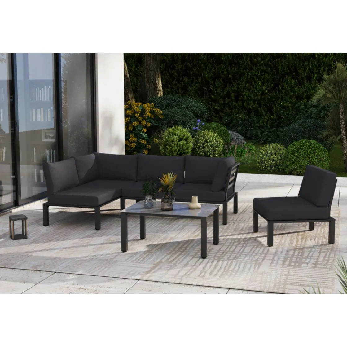Widoo Sessel Alu eisengrauinkl. Sitz- u. Rueckenkissen ^ MWH Outlet