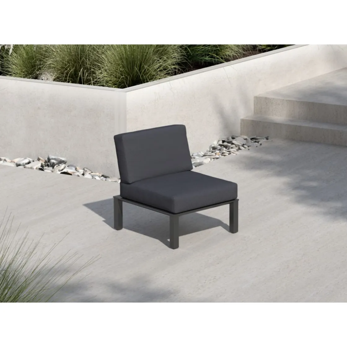 Widoo Sessel Alu eisengrauinkl. Sitz- u. Rueckenkissen ^ MWH Outlet