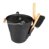 Ascheeimer schwarz 26,5 x 30 cm ^ MyFireTool Hot