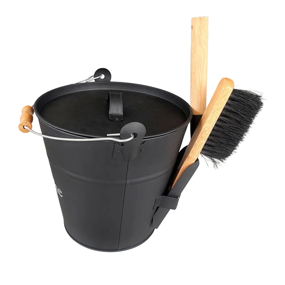 Ascheeimer schwarz 26,5 x 30 cm ^ MyFireTool Hot
