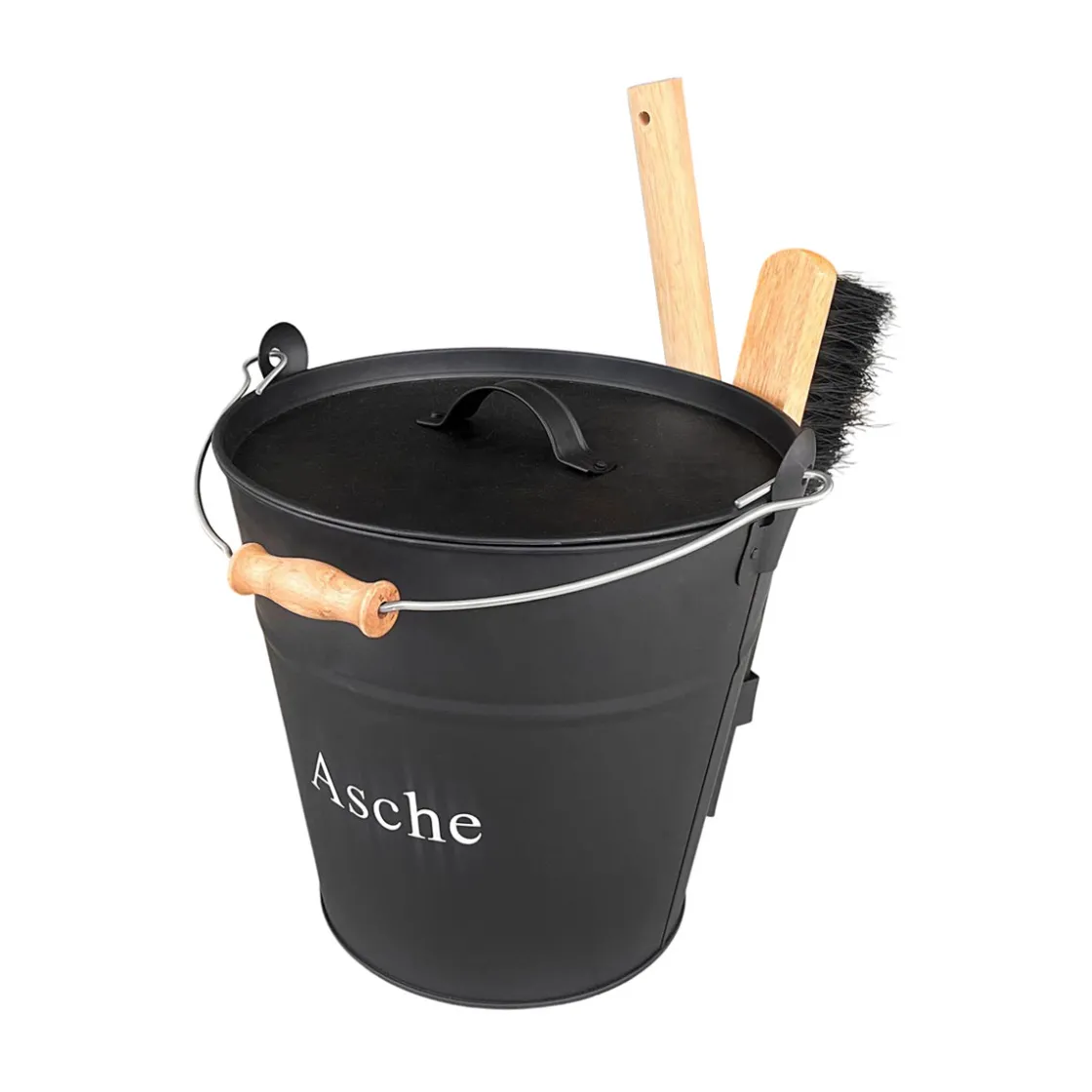 Ascheeimer schwarz 26,5 x 30 cm ^ MyFireTool Hot