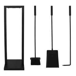 Kaminofenbesteck, 3tlg., Farbe: Schwarz, pulverbeschichtet ^ MyFireTool Clearance