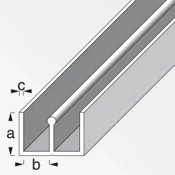 Führungsschienenprofil unten 6 x 18 x 6 mm 1mweiß ^ MyTool Best