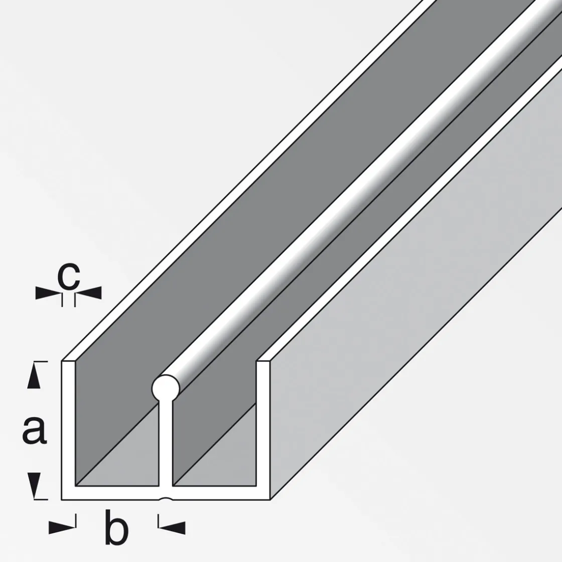 Führungsschienenprofil unten 6 x 18 x 6 mm 1mweiß ^ MyTool Best