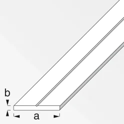 Flachstange 29,5 mm 1m weiß ^ MyTool Discount