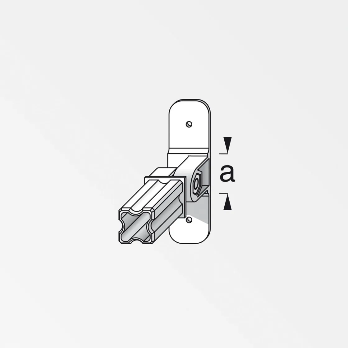 Gelenk-Flansch-Verbinder 23,5 mm schwarz ^ MyTool Online
