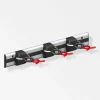 Gerätehalter-Set X-Star mit Schiene schwarz-rot ^ MyTool