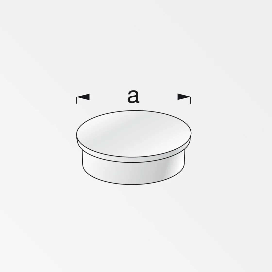 Magnet 30 mm weiß 2 Stück ^ MyTool New