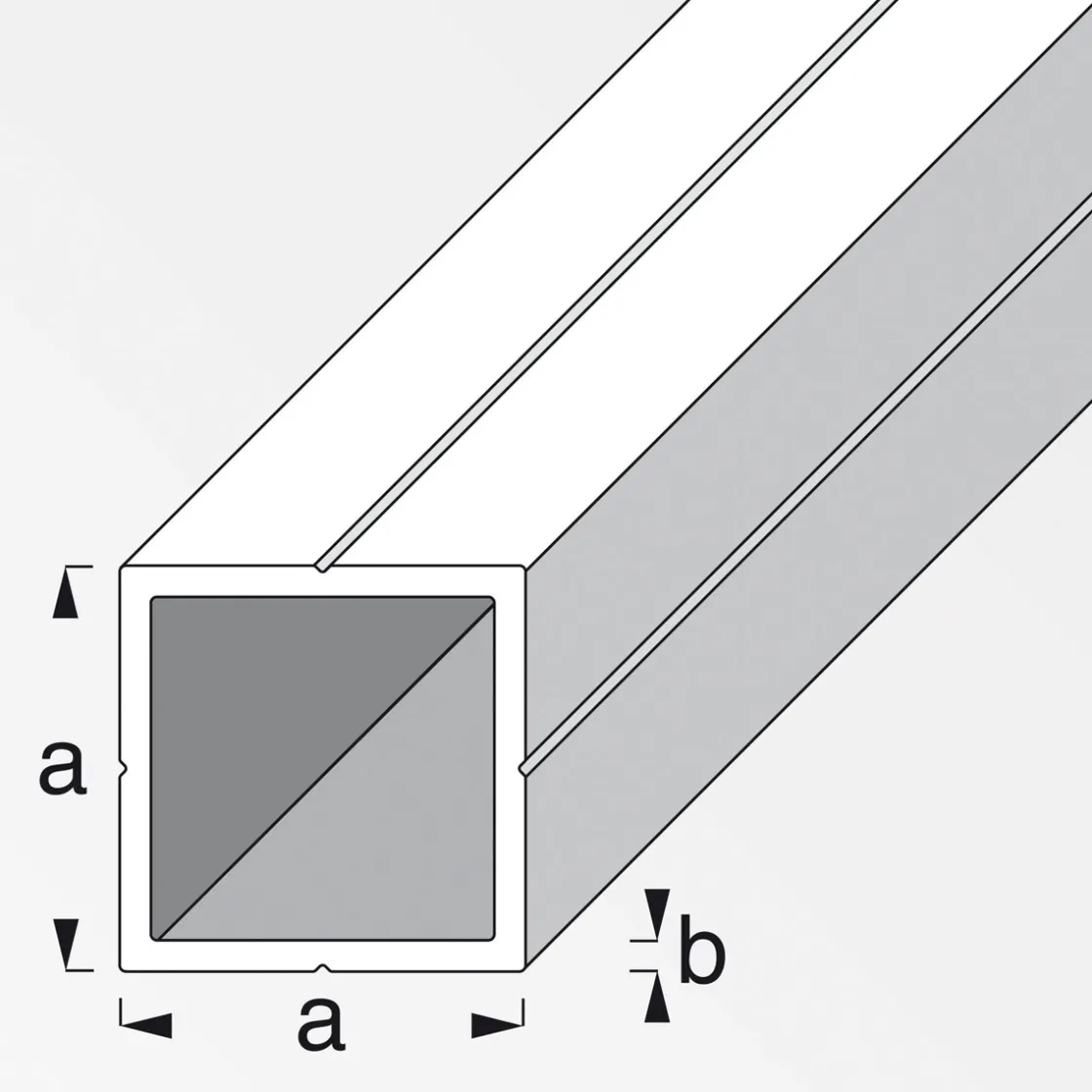 Quadratrohr 19,5 mm 2,5m blank ^ MyTool Sale
