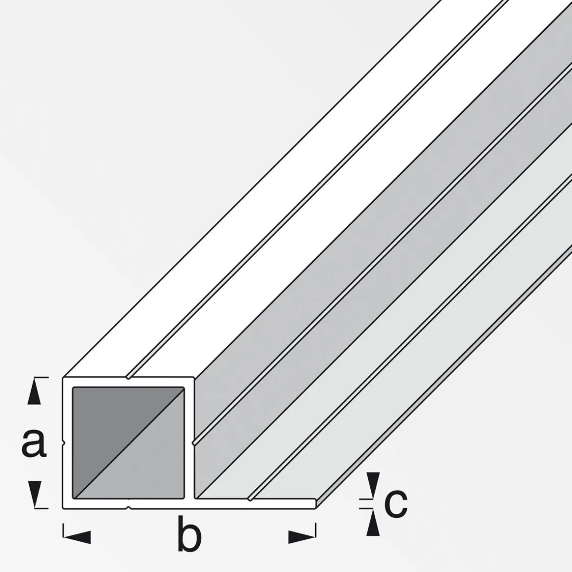 Quadrohr mit 1 Schenkel 7,5 mm 1m blank ^ MyTool Best