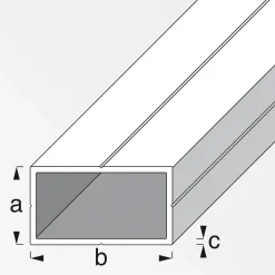 Rechteckrohr 19,5 x 35,5 mm 2,5m blank ^ MyTool