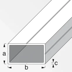 Rechteckrohr 11,5 x 19,5 mm 1m weiß ^ MyTool Sale