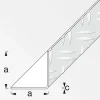 Riffelblechwinkel 35,5 mm 2,5m gleichschenklig blank ^ MyTool Clearance