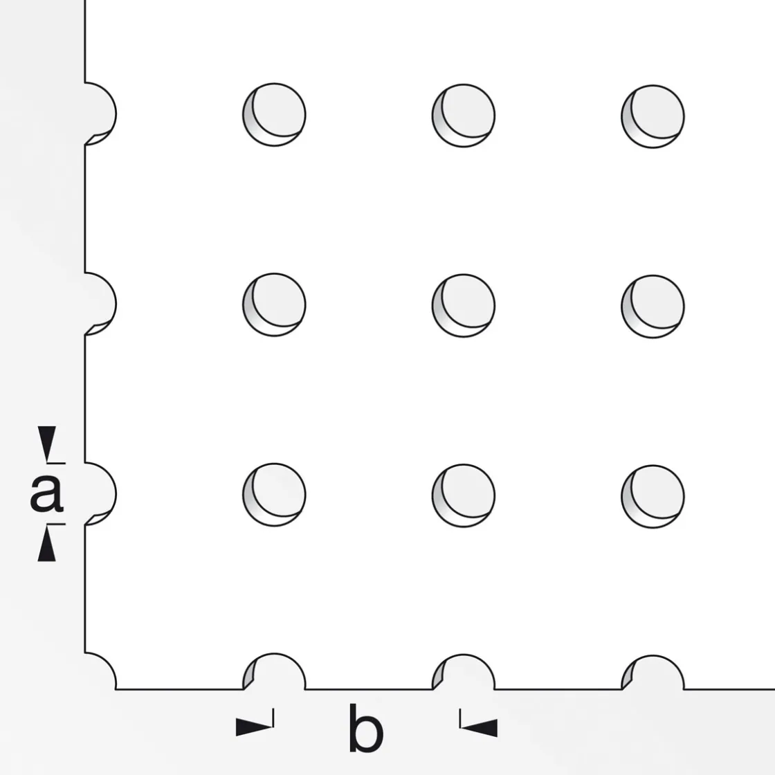 Rundlochblech 25 x 50 x 4,5 mm eloxiert ^ MyTool Sale