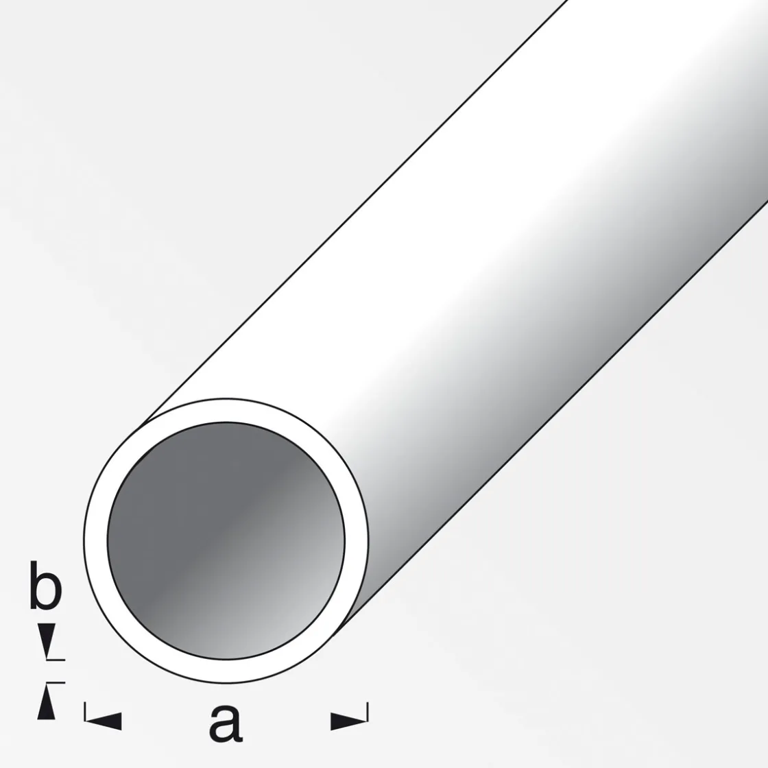 Rundrohr 25 x mm m Aluminium silber ^ MyTool Discount