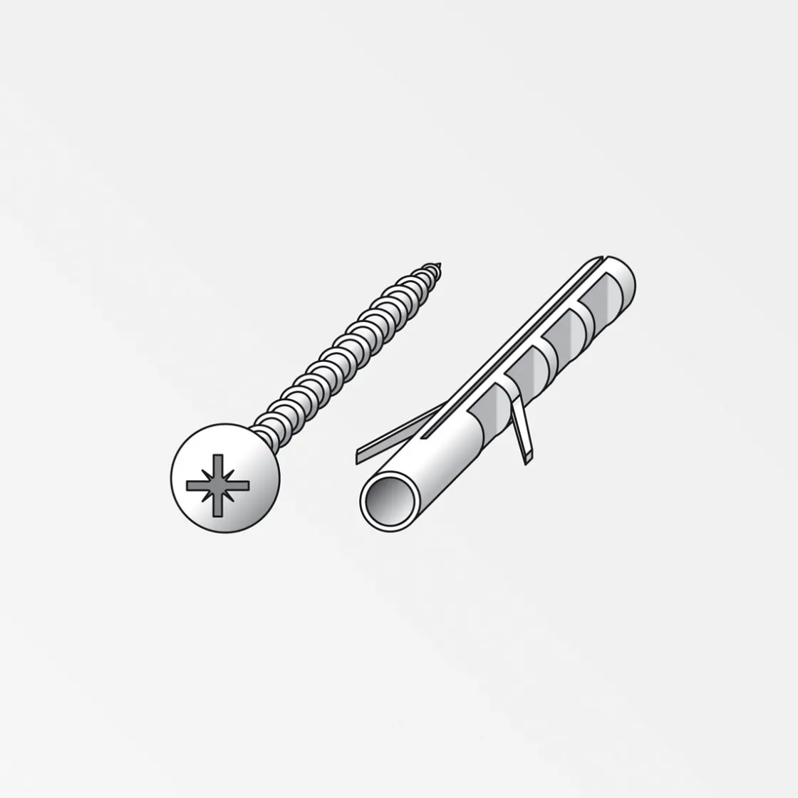 Schrauben mit Dübel 4 x 40 mm 8 Stück ^ MyTool