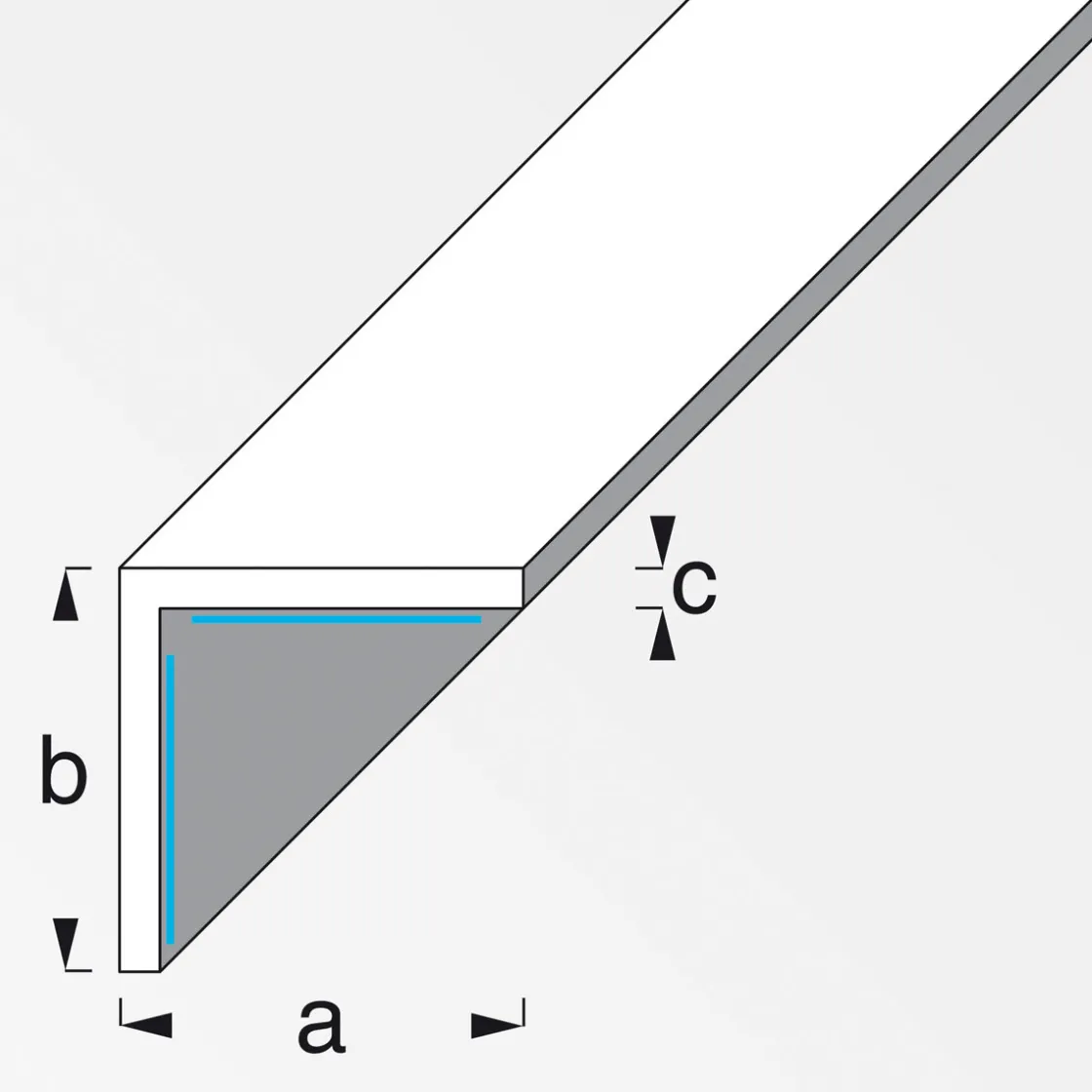 Sk-Winkel 0 x 0 mm m PVC weiß ^ MyTool