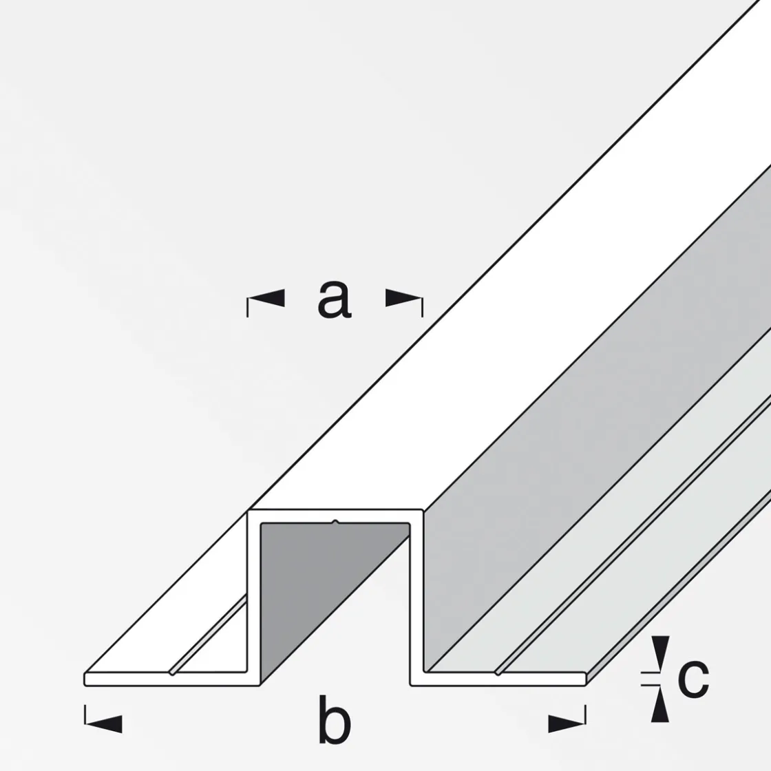 U-Profil mit 2 Schenkel 11,5 mm 1m blank ^ MyTool Sale
