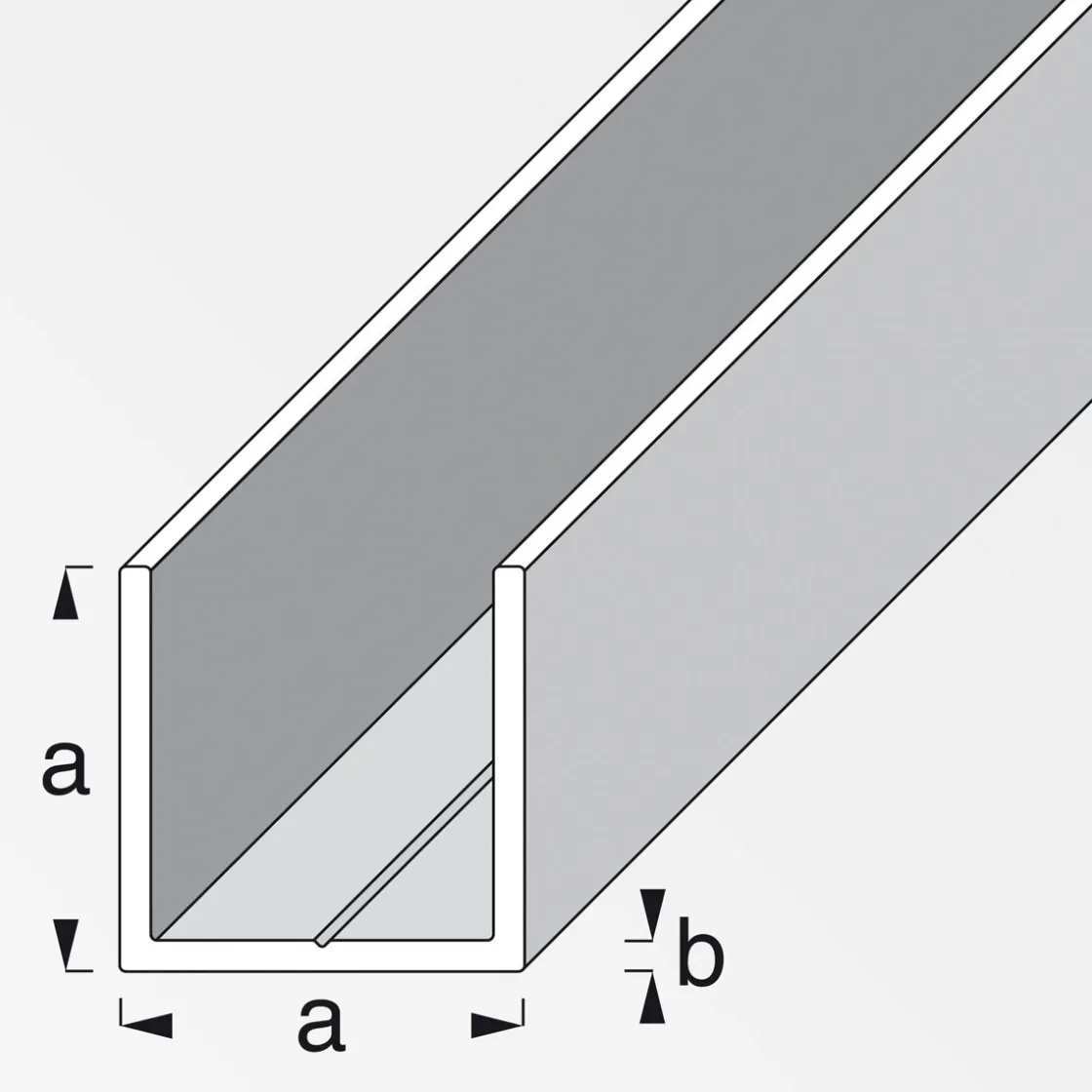 U-Profil 19,5 mm 1m blank ^ MyTool Best