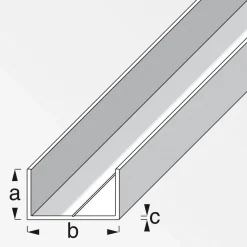 U-Profil 23,5 x 43,5 mm 1m blank ^ MyTool Outlet