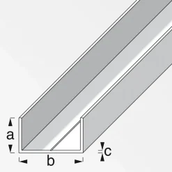U-Profil 11,5 x 19,5 mm 2,5m blank ^ MyTool Discount
