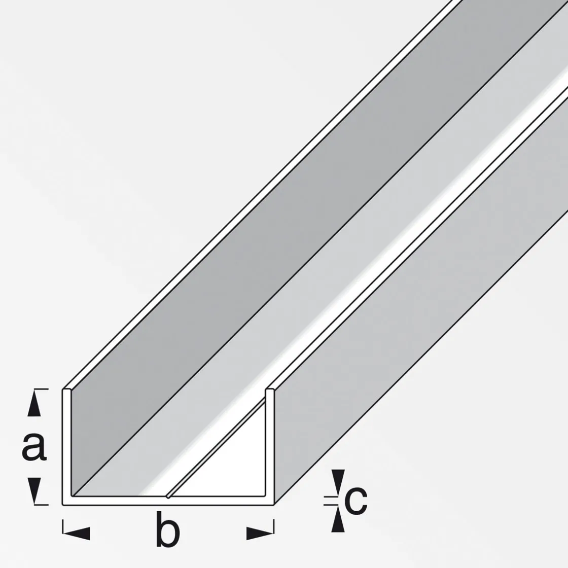 U-Profil 7,5 x 12,5 mm 1m blank ^ MyTool Sale