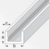 U-Profil 10 x 19,5 x 1,5 mm 1m silber ^ MyTool Outlet