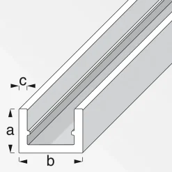 U-Profil 10 x 19,5 x 1,5 mm 1m silber ^ MyTool Outlet