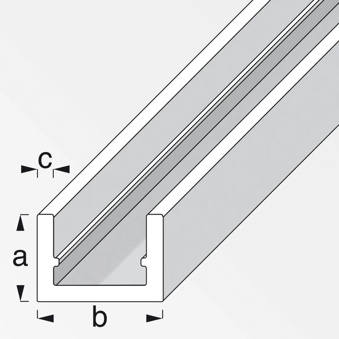 U-Profil 10 x 16,5 x 1,5 mm 2m silber ^ MyTool Sale