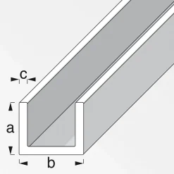 U-Profil 10 x 18 x 10 mm 1m weiß ^ MyTool Outlet