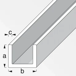 U-Profil 20 x 20 x 20 x 1,5 mm 1m kaltgewalzt ^ MyTool Hot
