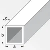 Vierkant-Rohr 15 x 15 x 1 mm 2m silber ^ MyTool New