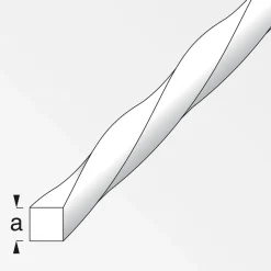 Vierkantstange 10 x 10 mm 2m gewunden ^ MyTool