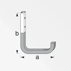 Wandhaken 80 mm gummiert rot ^ MyTool Outlet