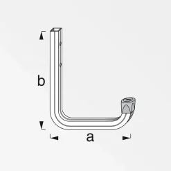 Wandhaken Typ 3 80 x 120 mm ^ MyTool New