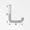 Wandhaken Typ 4 115 x 140 mm gummiert rot ^ MyTool Hot