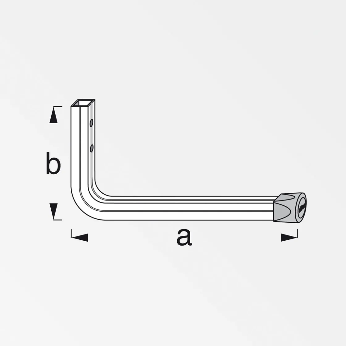 Wandhaken 80 x 175 mm blank ^ MyTool Best