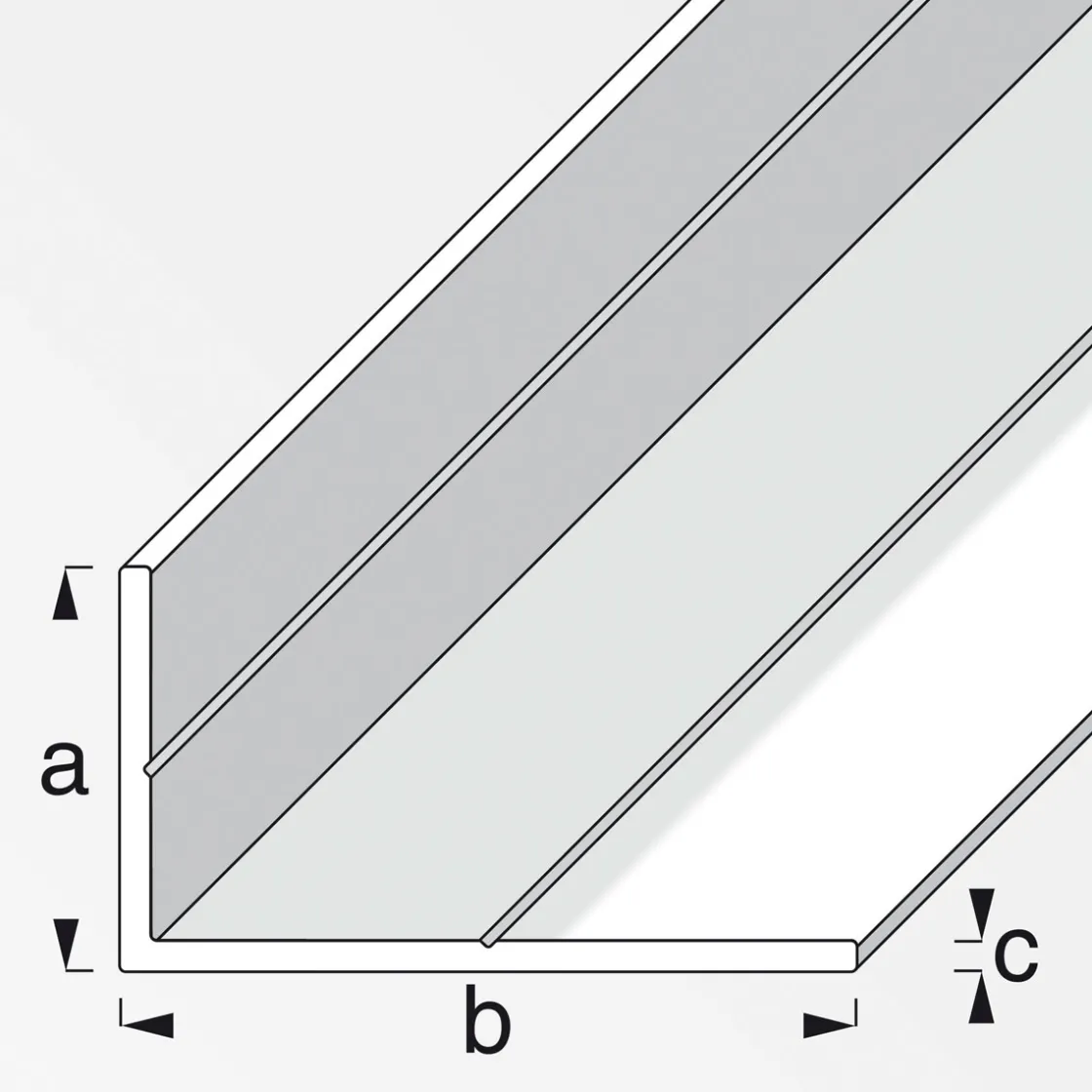 Winkel 7,5 x 12,5 mm 1m ungleichschenklig blank ^ MyTool Hot